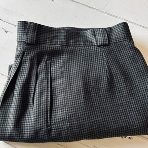 Giorgio SantAngelo Houndstooth Pleated Wool Trousers Size 8